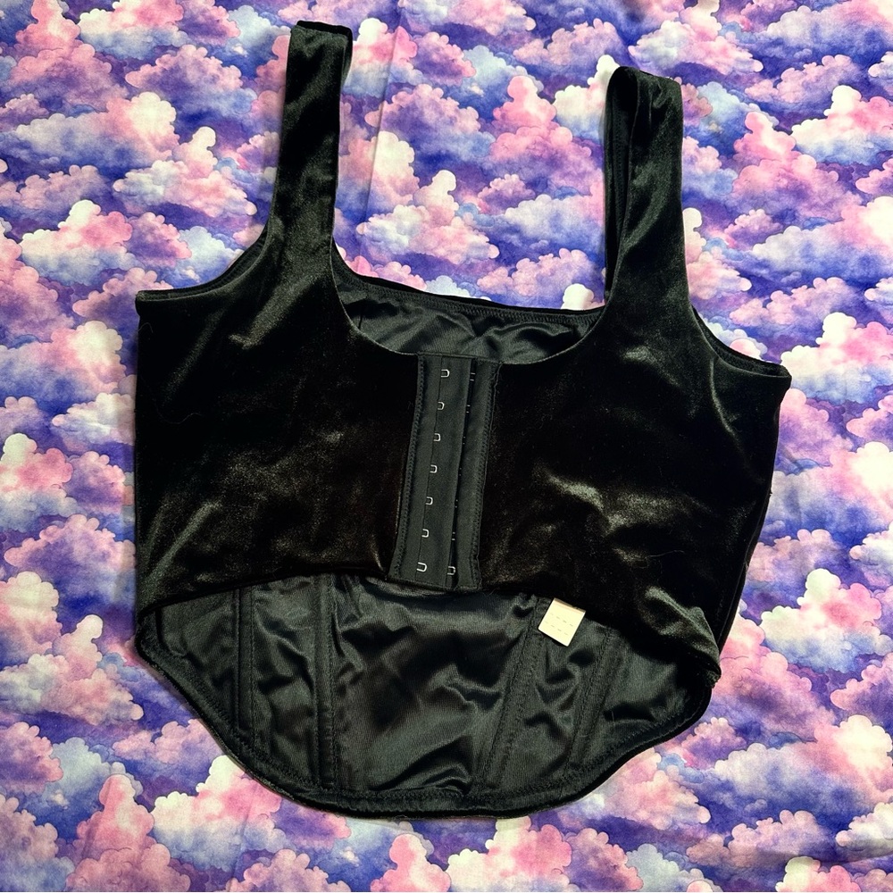 VS • Very Sexy Star Struck Shine Velvet Corset Bra Top - Picture 7 of 13